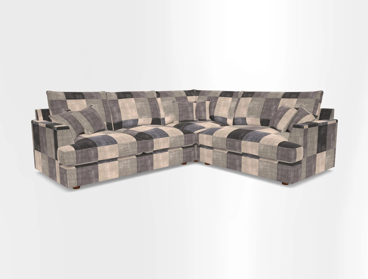Slingsby Medium Fitted Cover Corner Unit LHF in Two Tone Plain Biscuit.  Loose cover version available