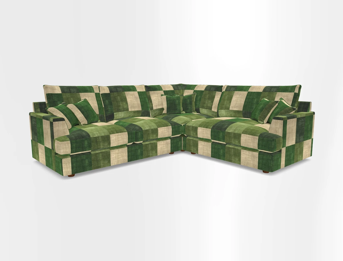 Slingsby Medium Fitted Cover Corner Unit LHF in Two Tone Plain Biscuit.  Loose cover version available