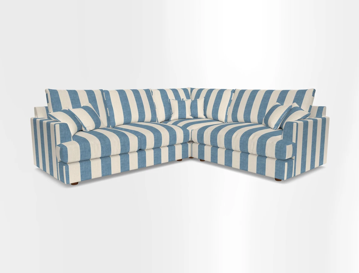 Slingsby Medium Fitted Cover Corner Unit LHF in Two Tone Plain Biscuit.  Loose cover version available