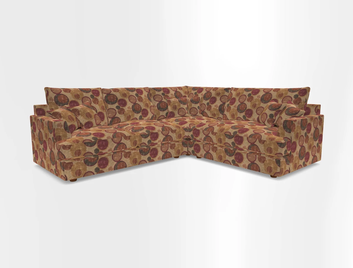 Slingsby Medium Fitted Cover Corner Unit LHF in Two Tone Plain Biscuit.  Loose cover version available