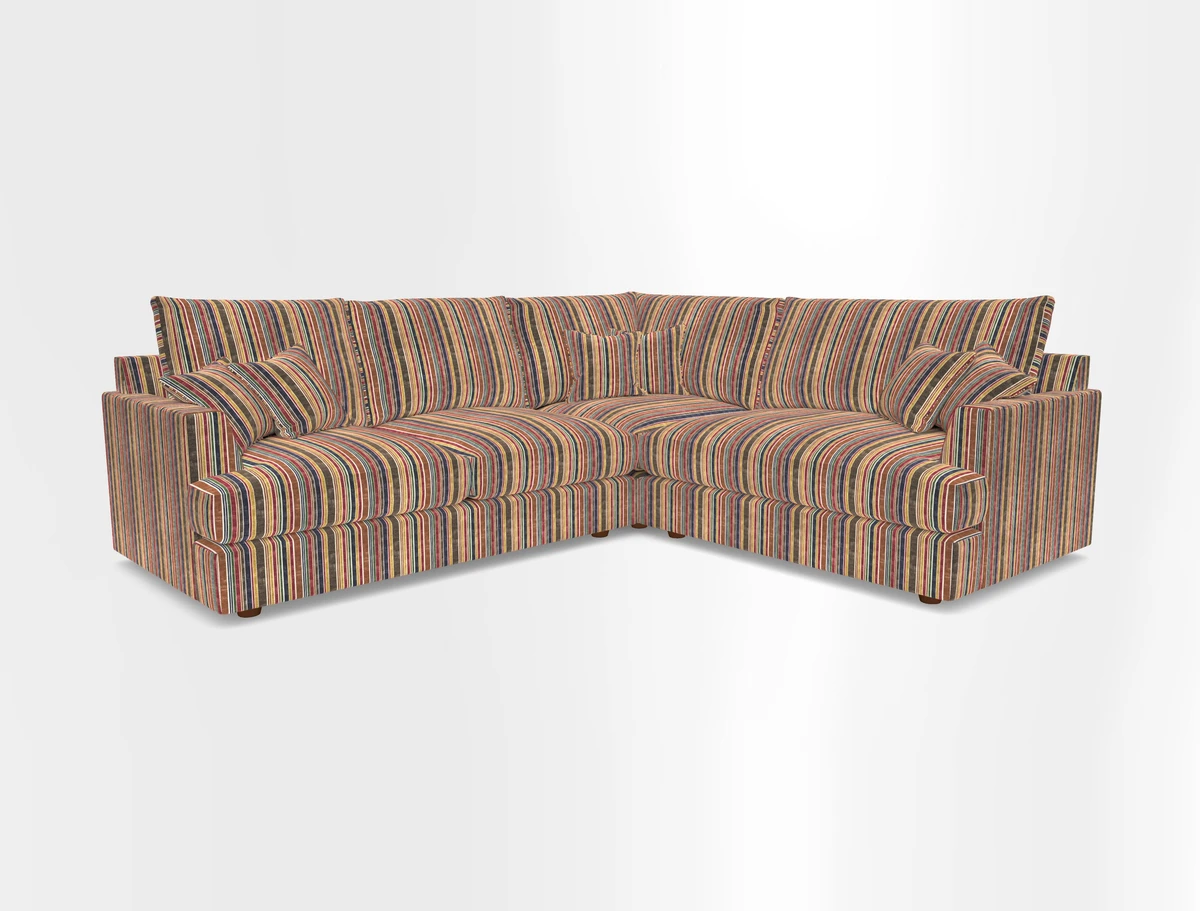 Slingsby Medium Fitted Cover Corner Unit LHF in Two Tone Plain Biscuit.  Loose cover version available