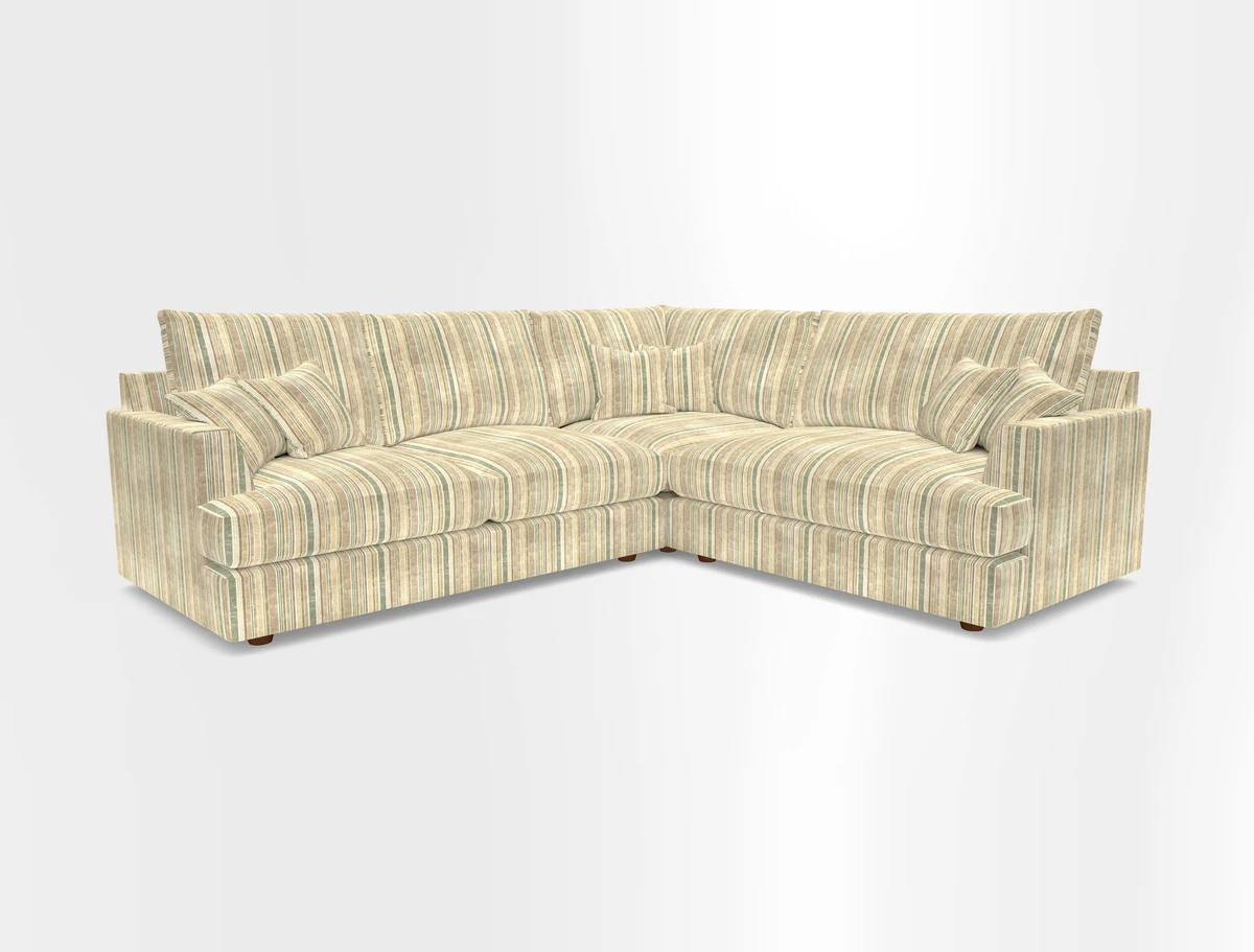 Slingsby Medium Fitted Cover Corner Unit LHF in Two Tone Plain Biscuit.  Loose cover version available