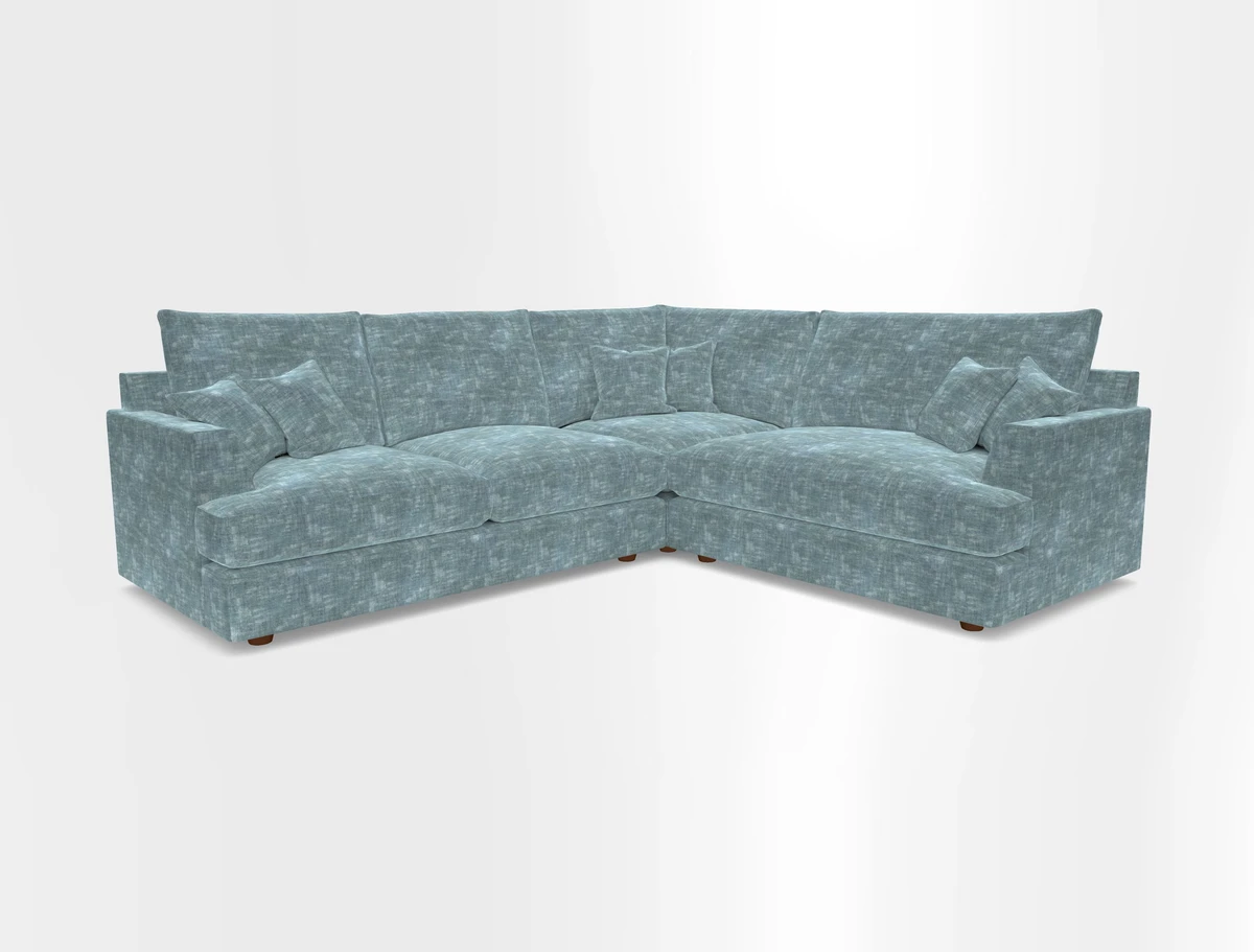 Slingsby Medium Fitted Cover Corner Unit LHF in Two Tone Plain Biscuit.  Loose cover version available