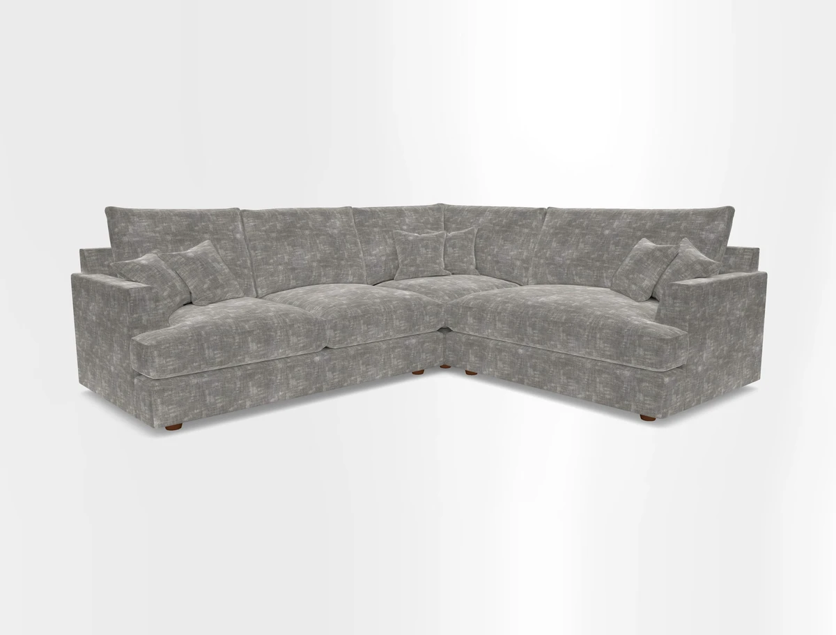 Slingsby Medium Fitted Cover Corner Unit LHF in Two Tone Plain Biscuit.  Loose cover version available