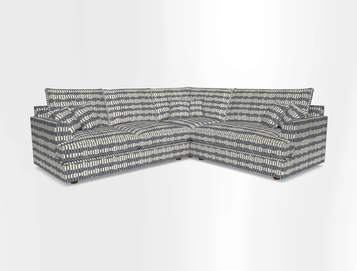 Slingsby Medium Fitted Cover Corner Unit LHF in Two Tone Plain Biscuit.  Loose cover version available