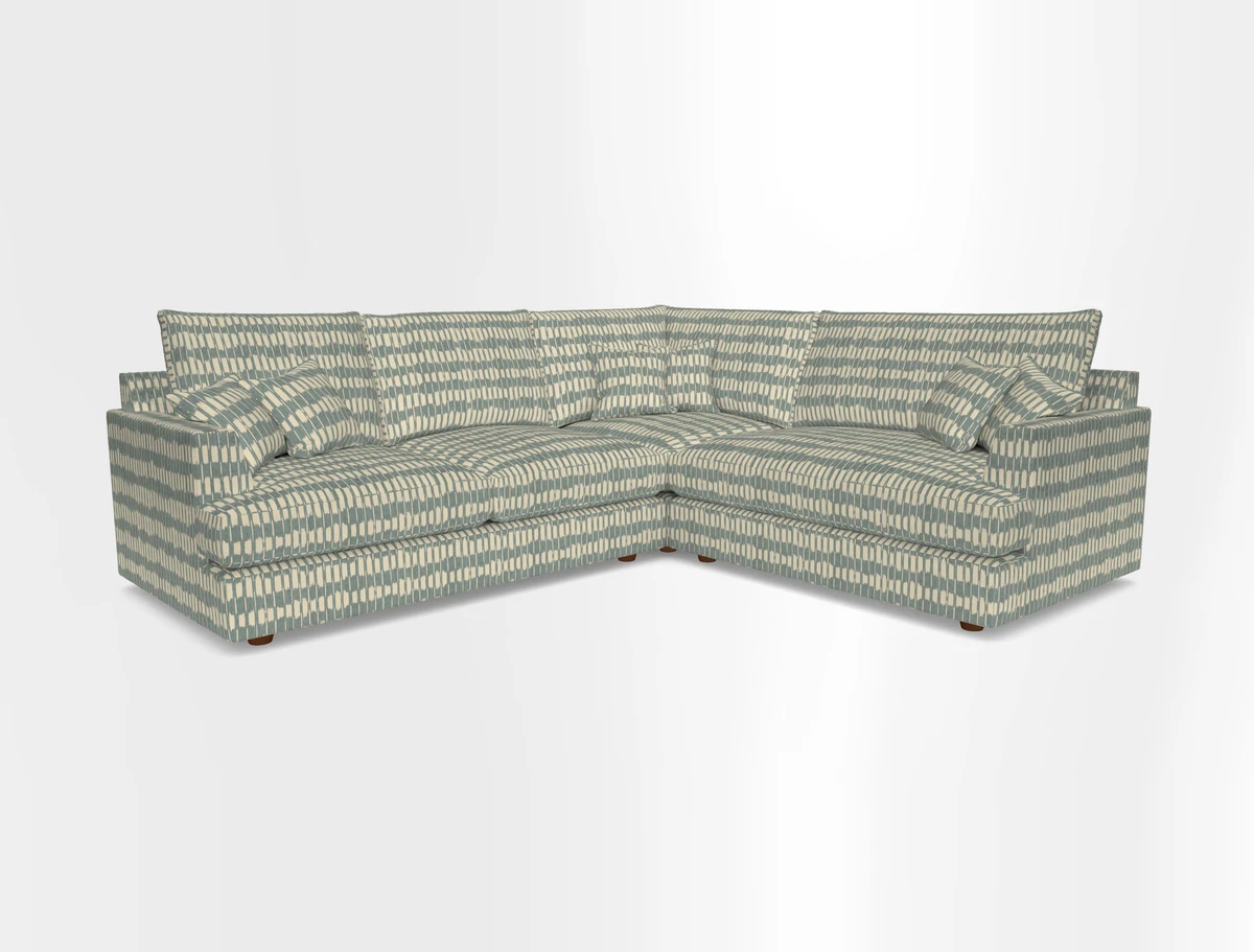Slingsby Medium Fitted Cover Corner Unit LHF in Two Tone Plain Biscuit.  Loose cover version available