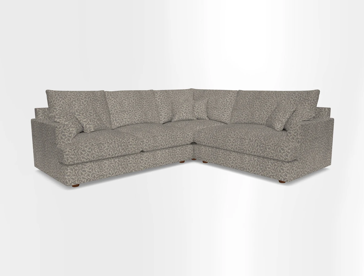 Slingsby Medium Fitted Cover Corner Unit LHF in Two Tone Plain Biscuit.  Loose cover version available
