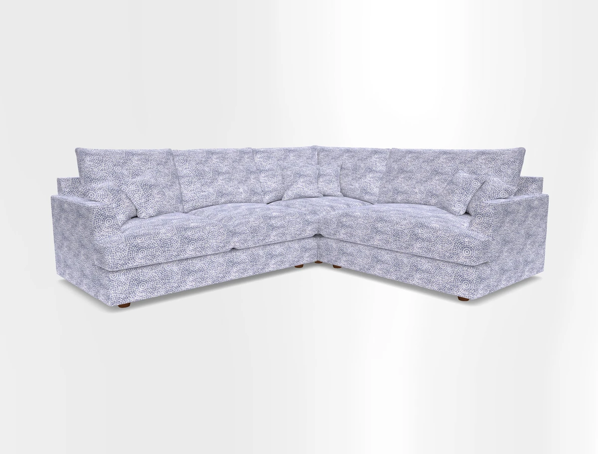 Slingsby Medium Fitted Cover Corner Unit LHF in Two Tone Plain Biscuit.  Loose cover version available