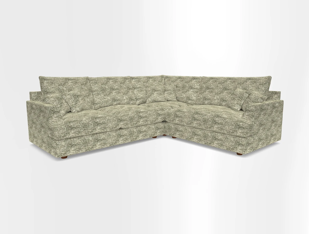 Slingsby Medium Fitted Cover Corner Unit LHF in Two Tone Plain Biscuit.  Loose cover version available