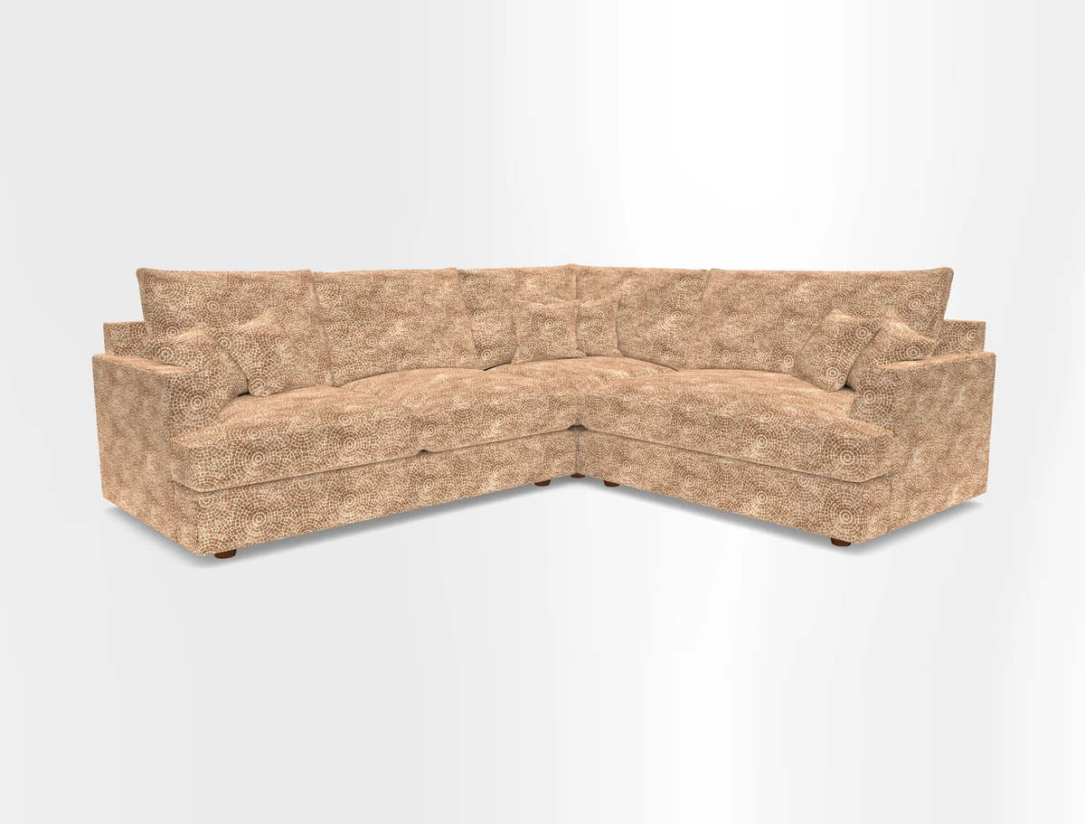 Slingsby Medium Fitted Cover Corner Unit LHF in Two Tone Plain Biscuit.  Loose cover version available