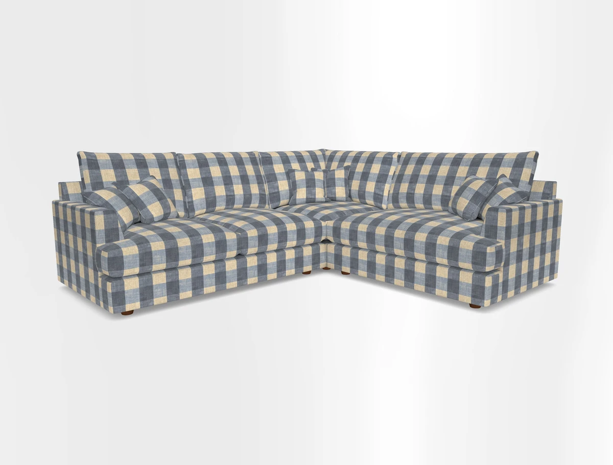 Slingsby Medium Fitted Cover Corner Unit LHF in Two Tone Plain Biscuit.  Loose cover version available