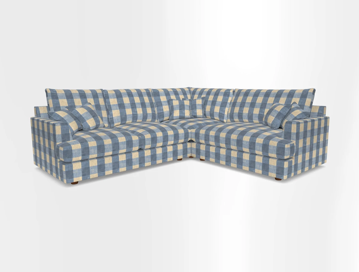 Slingsby Medium Fitted Cover Corner Unit LHF in Two Tone Plain Biscuit.  Loose cover version available