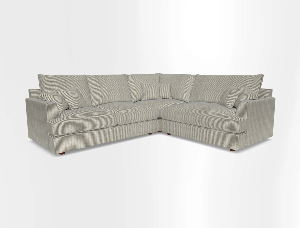 Slingsby Medium Fitted Cover Corner Unit LHF in Two Tone Plain Biscuit.  Loose cover version available