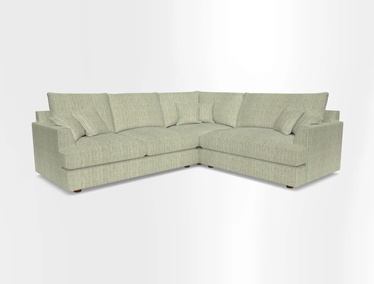 Slingsby Medium Fitted Cover Corner Unit LHF in Two Tone Plain Biscuit.  Loose cover version available