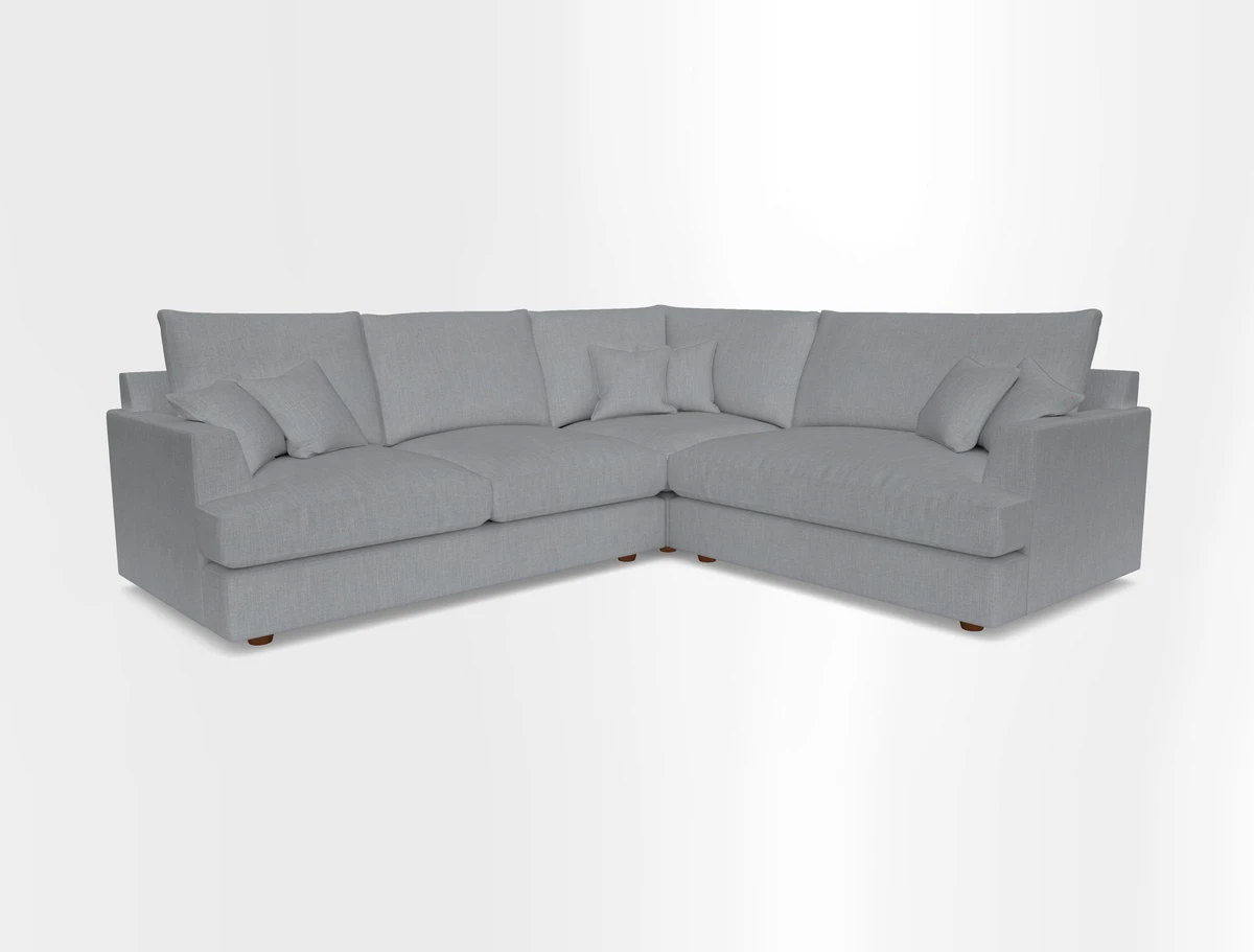 Slingsby Medium Fitted Cover Corner Unit LHF in Two Tone Plain Biscuit.  Loose cover version available