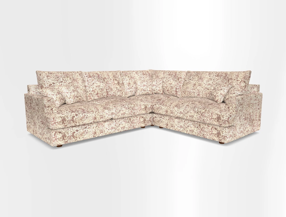 Slingsby Medium Fitted Cover Corner Unit LHF in Two Tone Plain Biscuit.  Loose cover version available