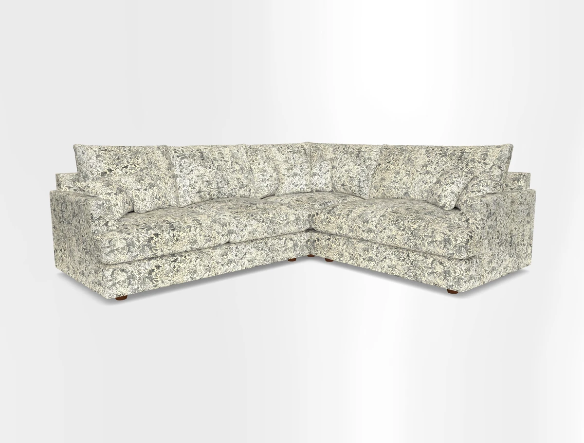Slingsby Medium Fitted Cover Corner Unit LHF in Two Tone Plain Biscuit.  Loose cover version available