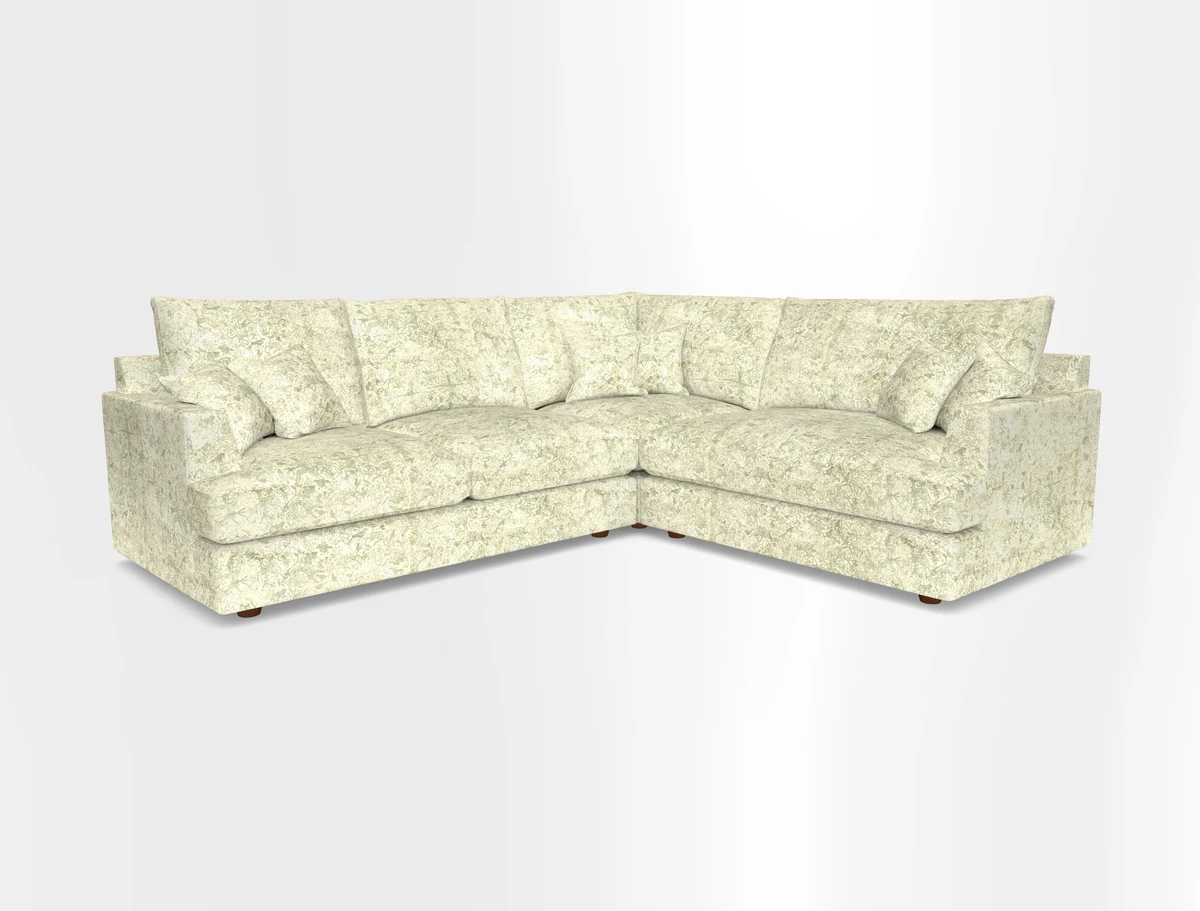 Slingsby Medium Fitted Cover Corner Unit LHF in Two Tone Plain Biscuit.  Loose cover version available