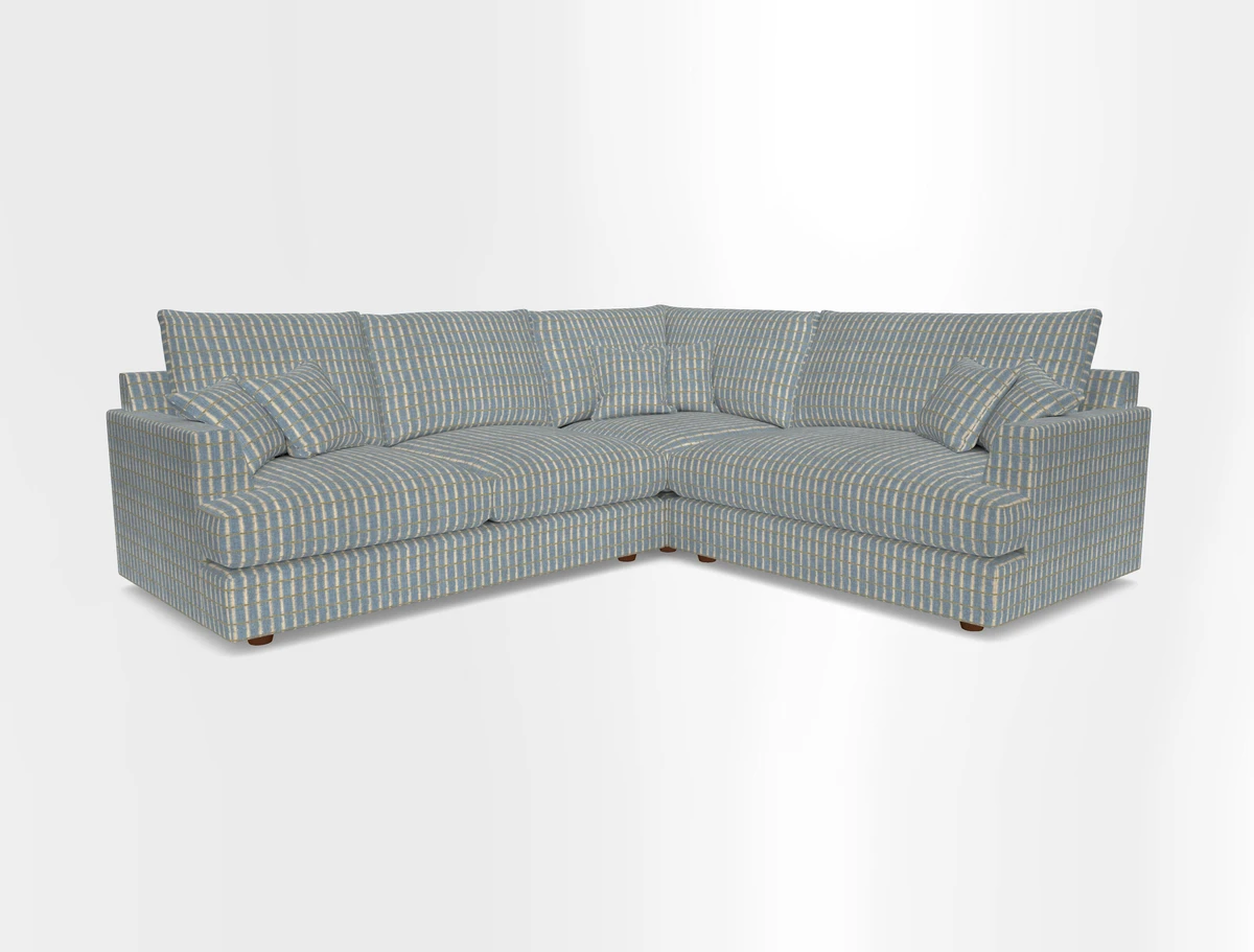 Slingsby Medium Fitted Cover Corner Unit LHF in Two Tone Plain Biscuit.  Loose cover version available