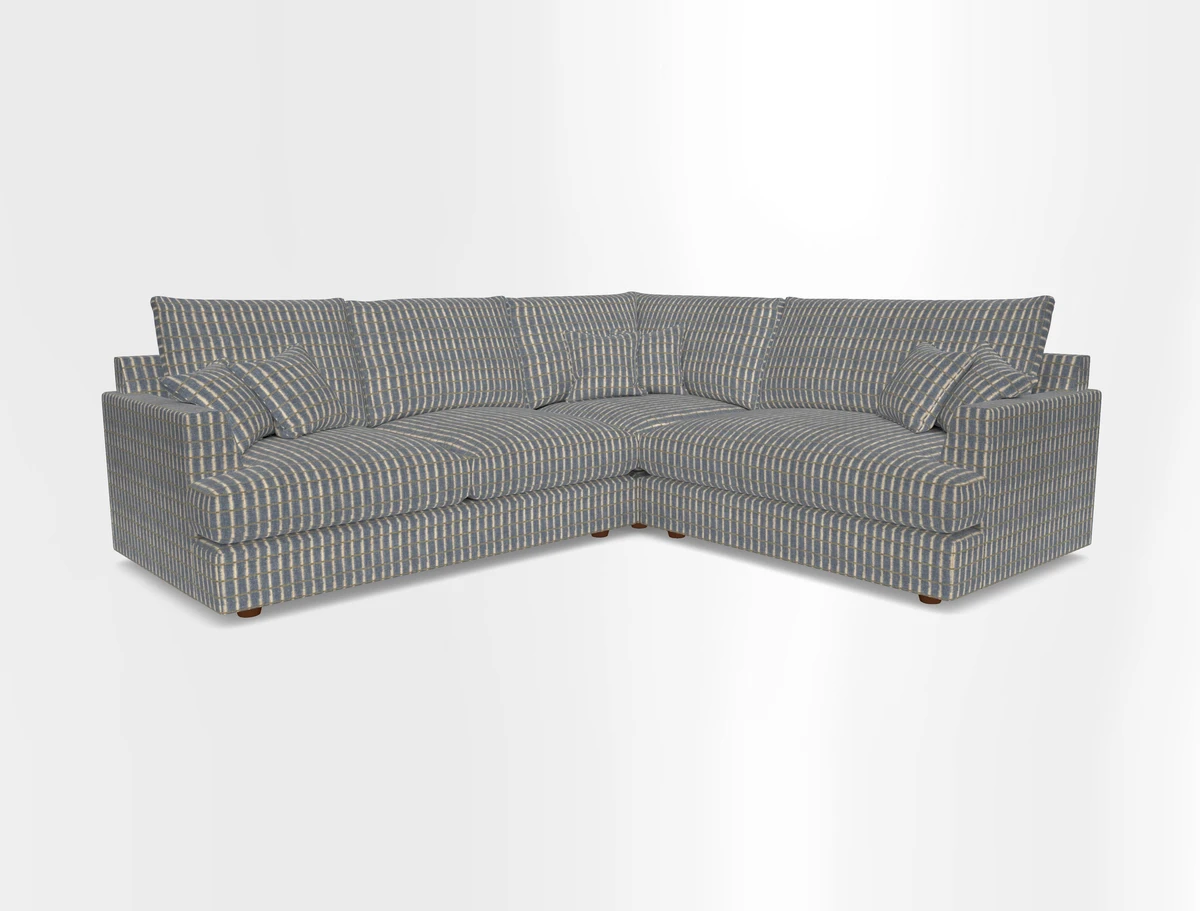 Slingsby Medium Fitted Cover Corner Unit LHF in Two Tone Plain Biscuit.  Loose cover version available