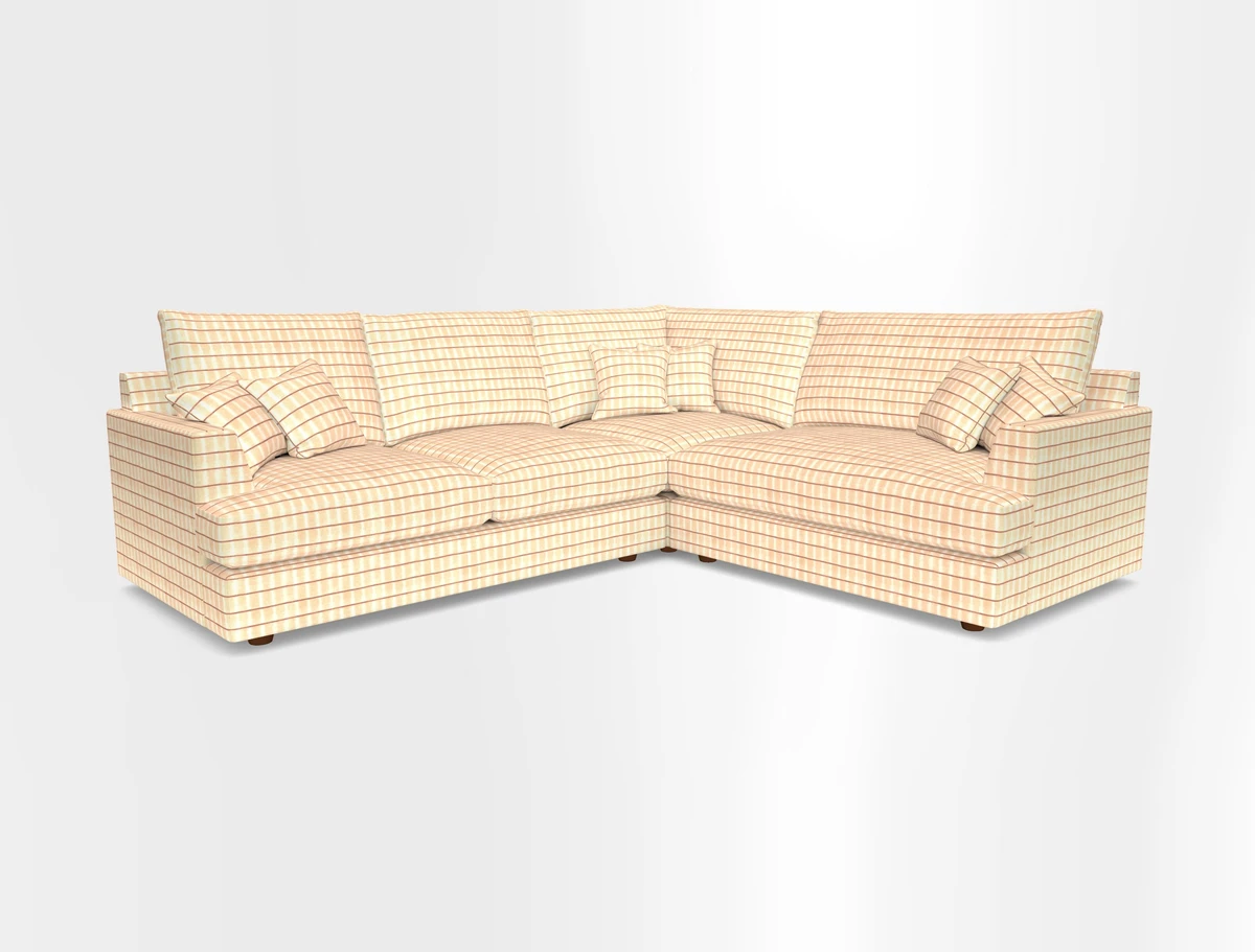 Slingsby Medium Fitted Cover Corner Unit LHF in Two Tone Plain Biscuit.  Loose cover version available