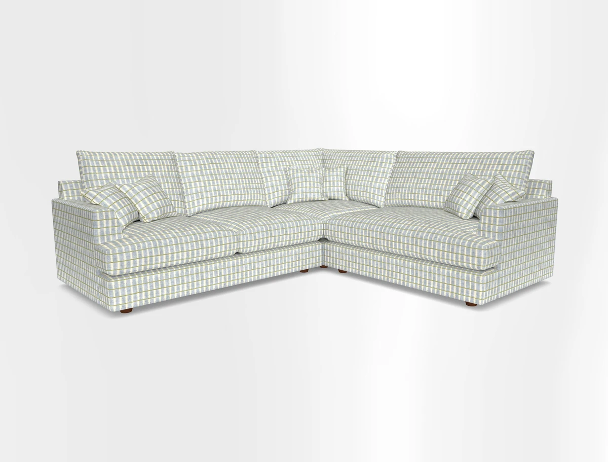 Slingsby Medium Fitted Cover Corner Unit LHF in Two Tone Plain Biscuit.  Loose cover version available