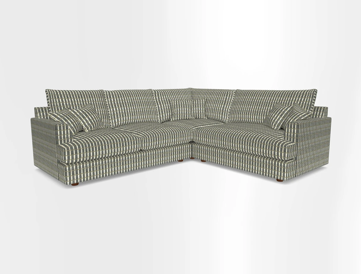 Slingsby Medium Fitted Cover Corner Unit LHF in Two Tone Plain Biscuit.  Loose cover version available