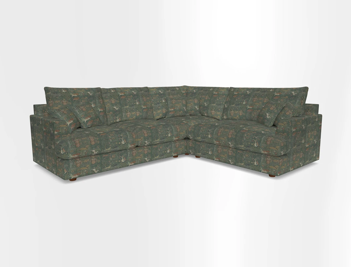 Slingsby Medium Fitted Cover Corner Unit LHF in Two Tone Plain Biscuit.  Loose cover version available