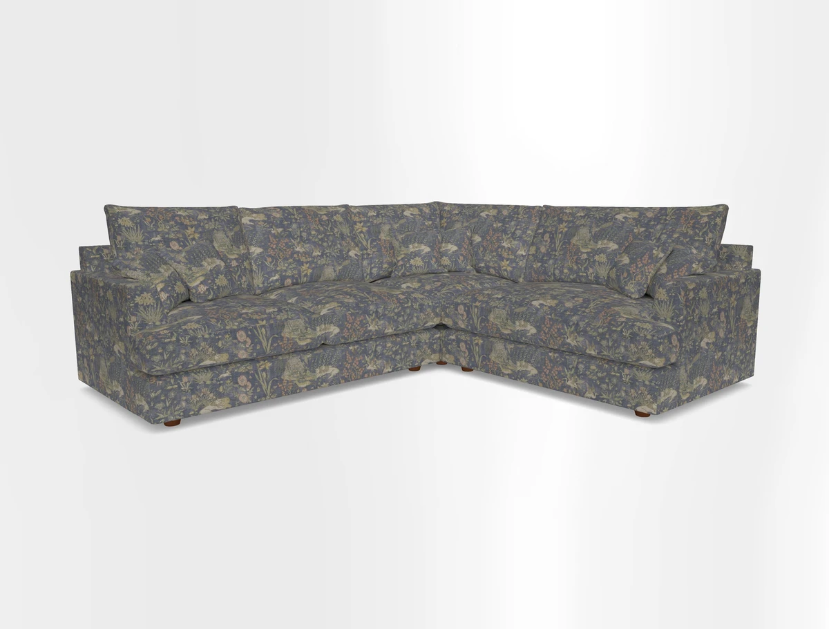Slingsby Medium Fitted Cover Corner Unit LHF in Two Tone Plain Biscuit.  Loose cover version available