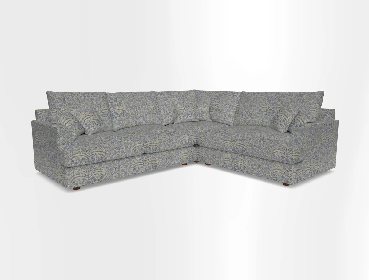 Slingsby Medium Fitted Cover Corner Unit LHF in Two Tone Plain Biscuit.  Loose cover version available