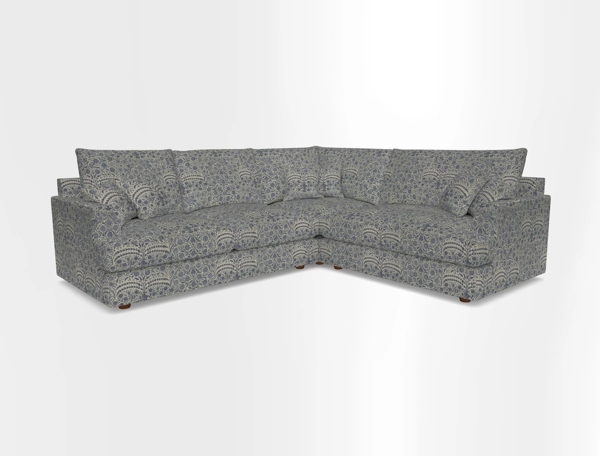 Slingsby Medium Fitted Cover Corner Unit LHF in Two Tone Plain Biscuit.  Loose cover version available
