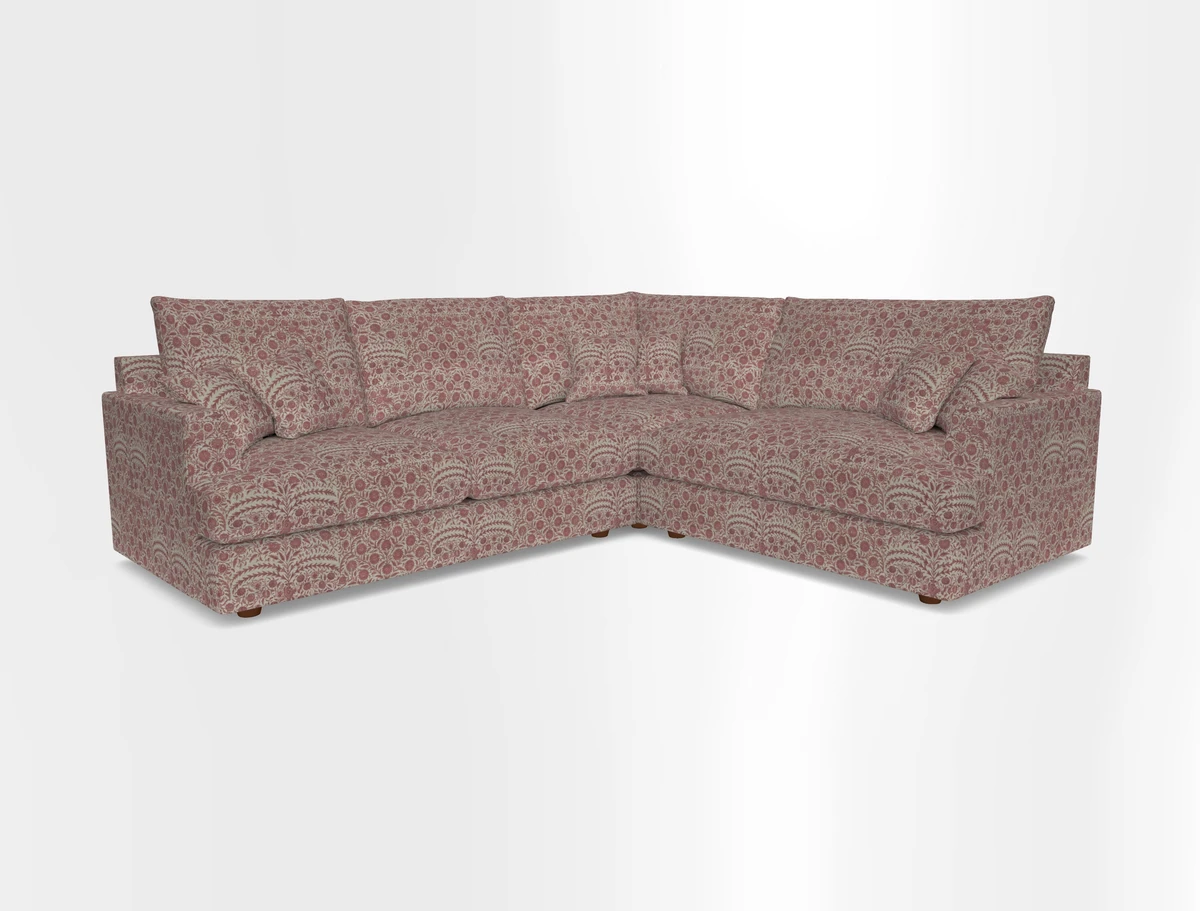 Slingsby Medium Fitted Cover Corner Unit LHF in Two Tone Plain Biscuit.  Loose cover version available