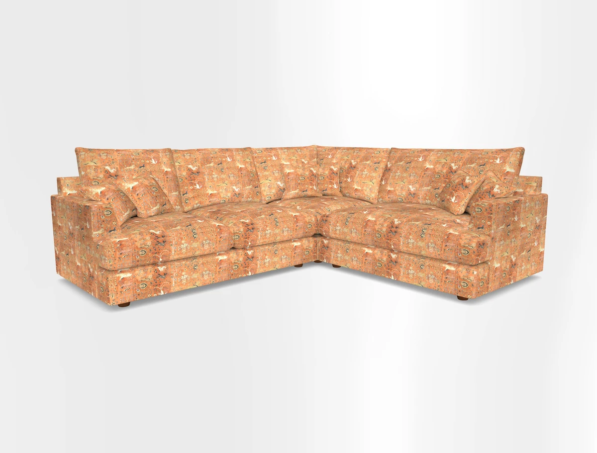 Slingsby Medium Fitted Cover Corner Unit LHF in Two Tone Plain Biscuit.  Loose cover version available