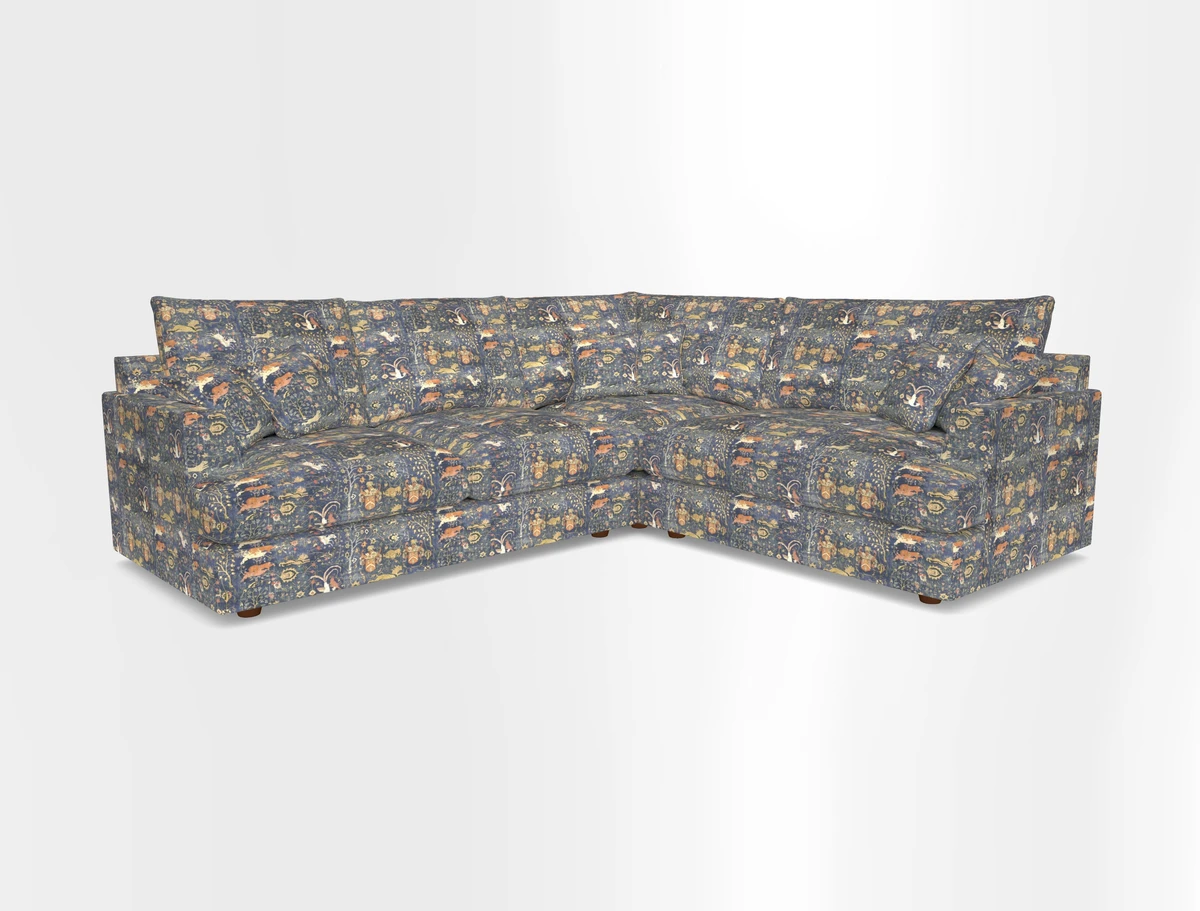 Slingsby Medium Fitted Cover Corner Unit LHF in Two Tone Plain Biscuit.  Loose cover version available
