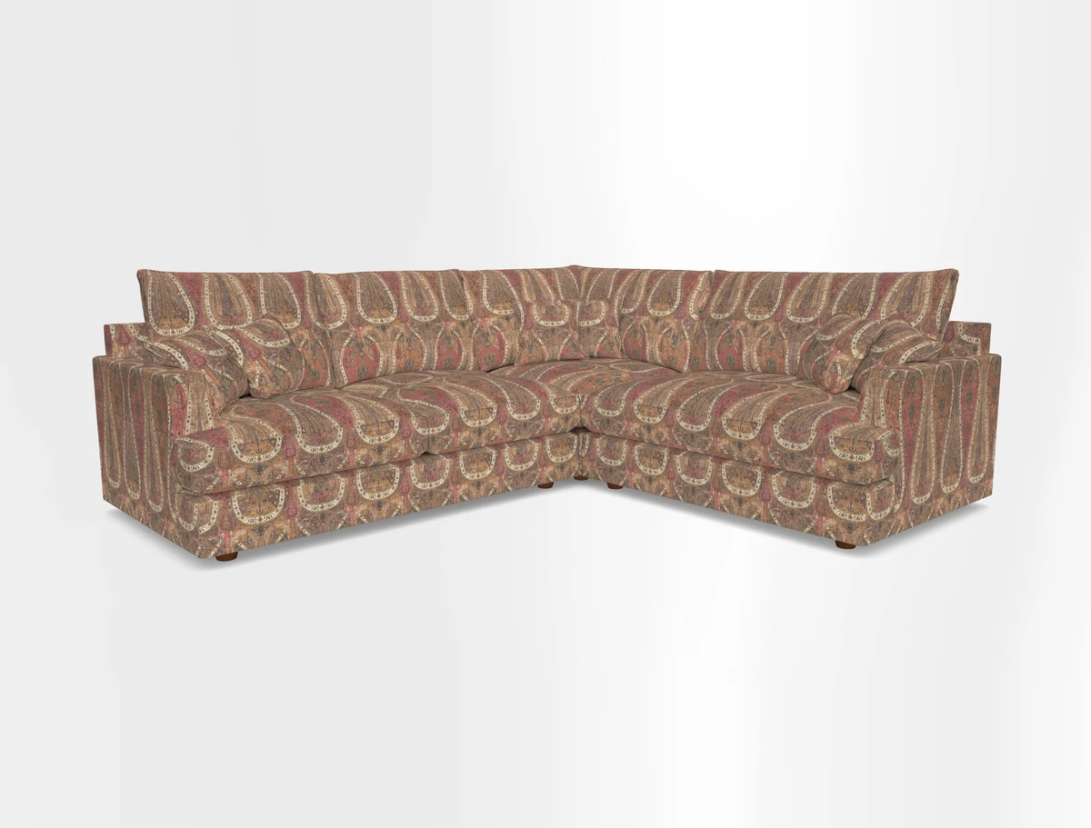 Slingsby Medium Fitted Cover Corner Unit LHF in Two Tone Plain Biscuit.  Loose cover version available