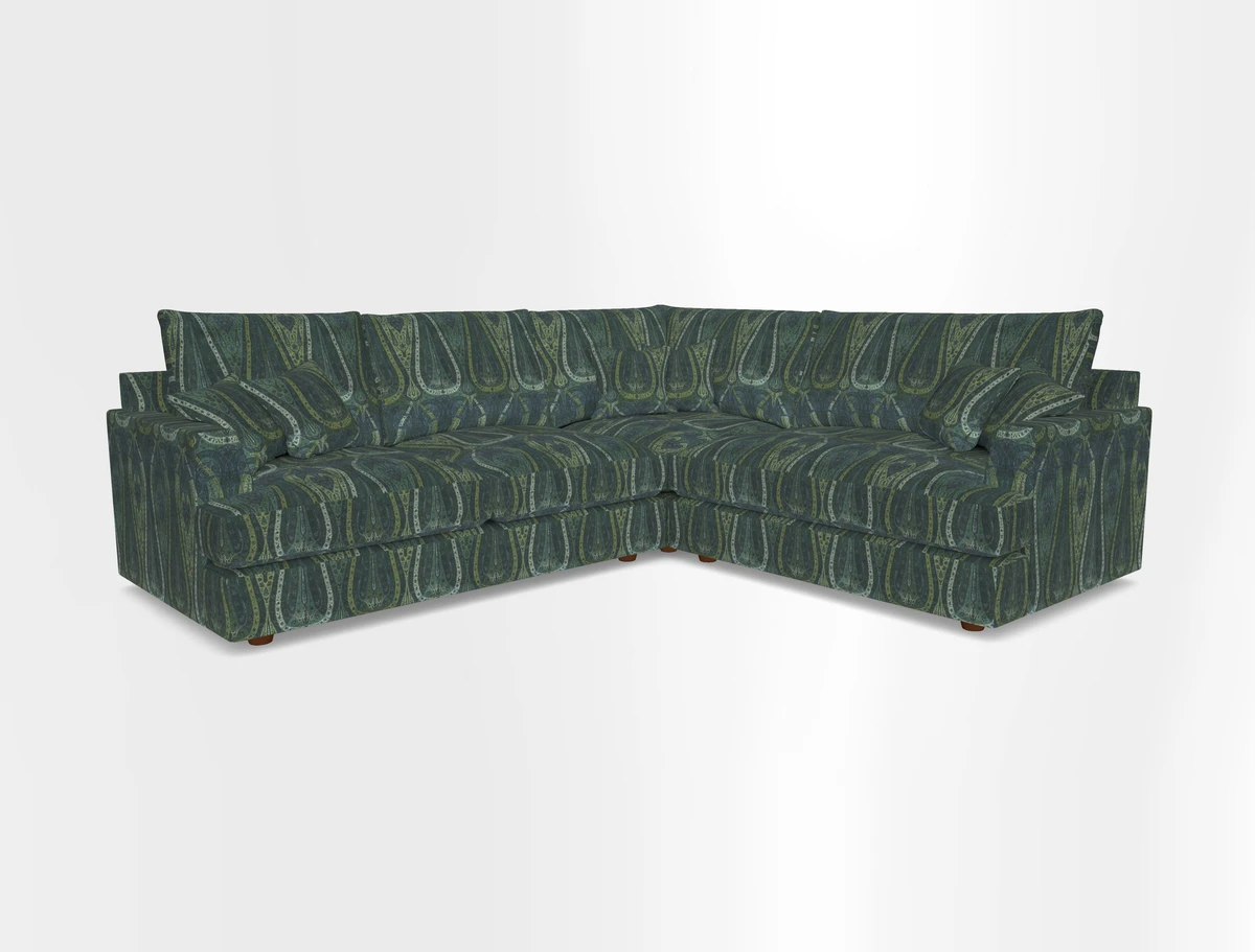 Slingsby Medium Fitted Cover Corner Unit LHF in Two Tone Plain Biscuit.  Loose cover version available