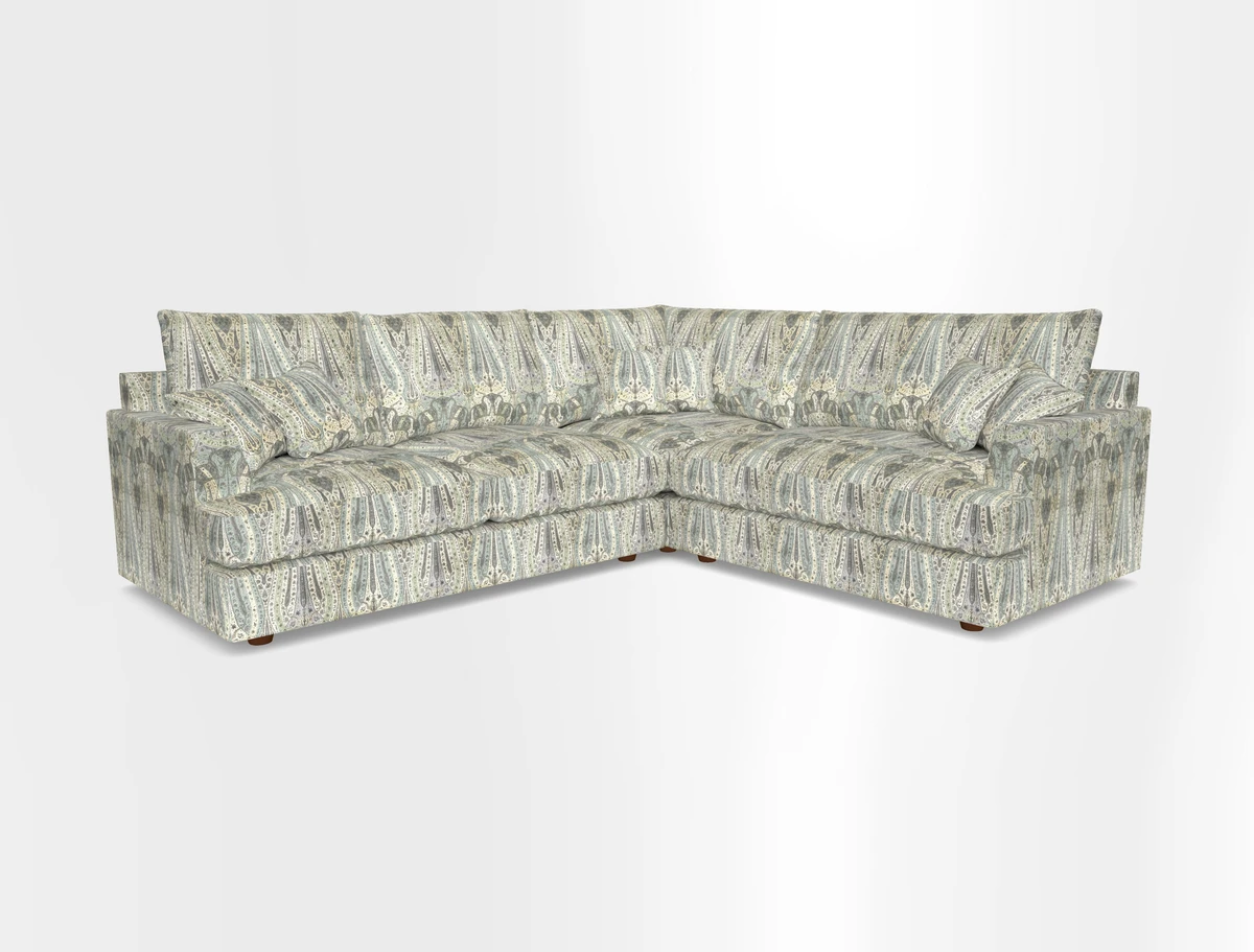 Slingsby Medium Fitted Cover Corner Unit LHF in Two Tone Plain Biscuit.  Loose cover version available