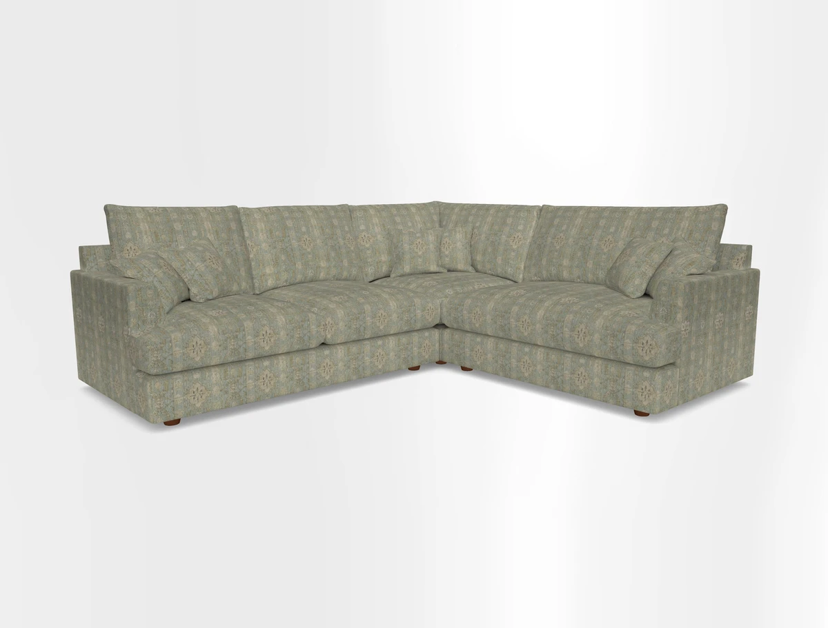 Slingsby Medium Fitted Cover Corner Unit LHF in Two Tone Plain Biscuit.  Loose cover version available