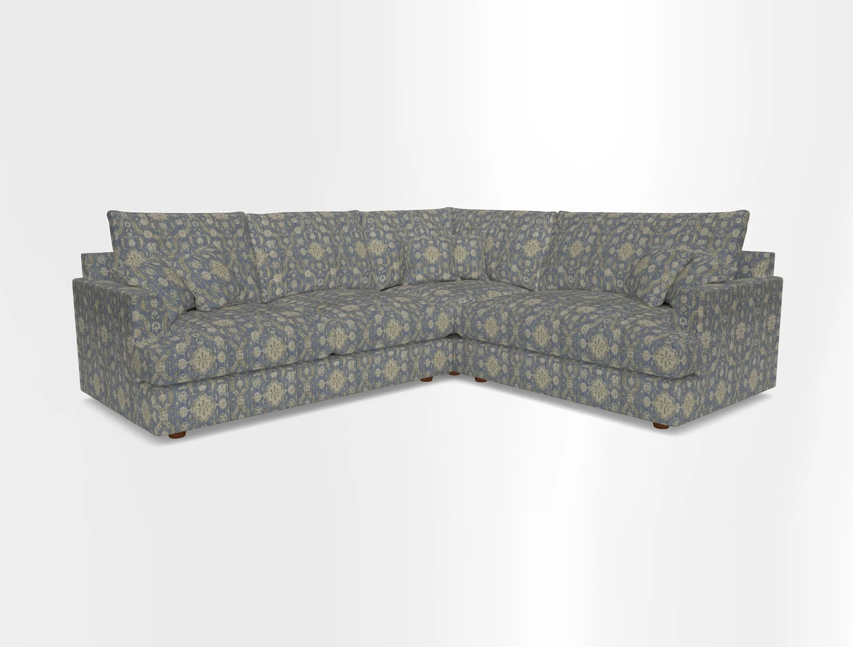 Slingsby Medium Fitted Cover Corner Unit LHF in Two Tone Plain Biscuit.  Loose cover version available