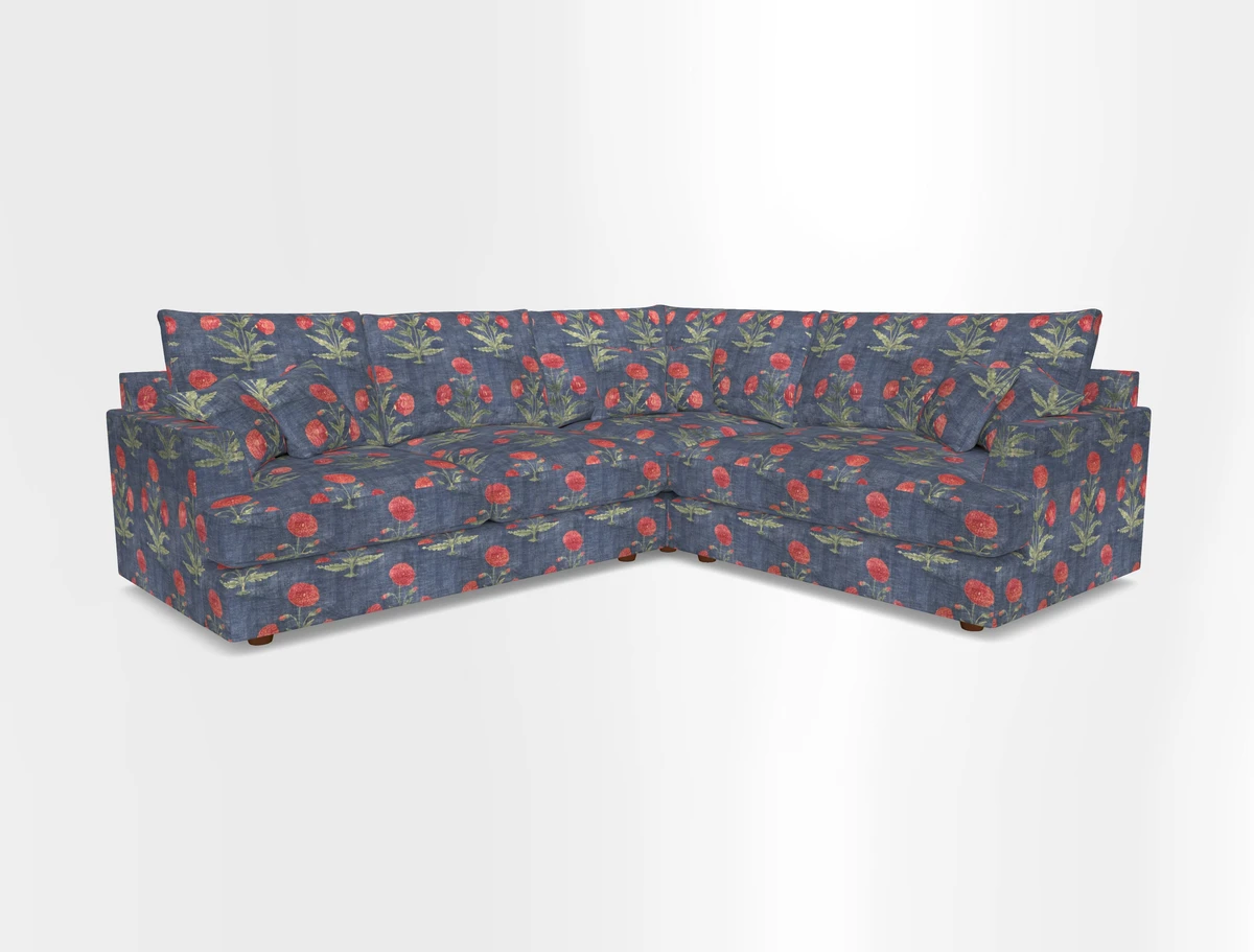 Slingsby Medium Fitted Cover Corner Unit LHF in Two Tone Plain Biscuit.  Loose cover version available