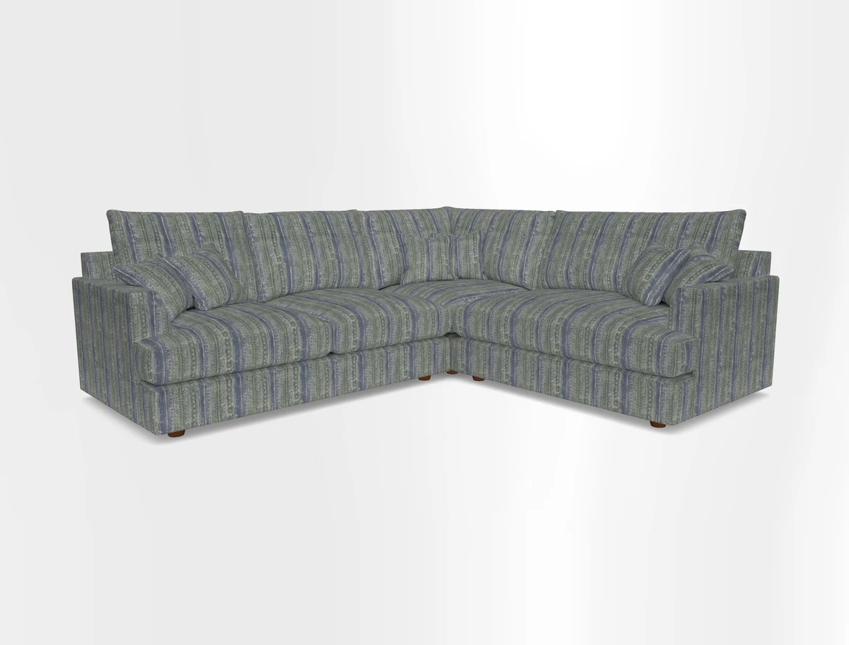 Slingsby Medium Fitted Cover Corner Unit LHF in Two Tone Plain Biscuit.  Loose cover version available
