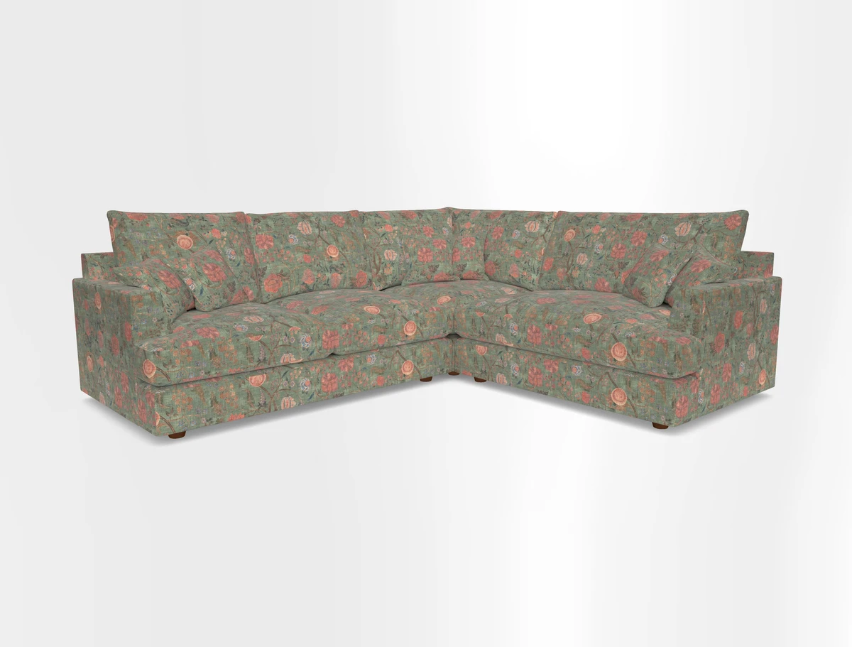 Slingsby Medium Fitted Cover Corner Unit LHF in Two Tone Plain Biscuit.  Loose cover version available