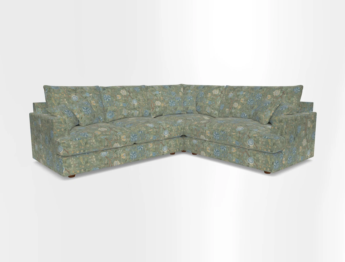 Slingsby Medium Fitted Cover Corner Unit LHF in Two Tone Plain Biscuit.  Loose cover version available