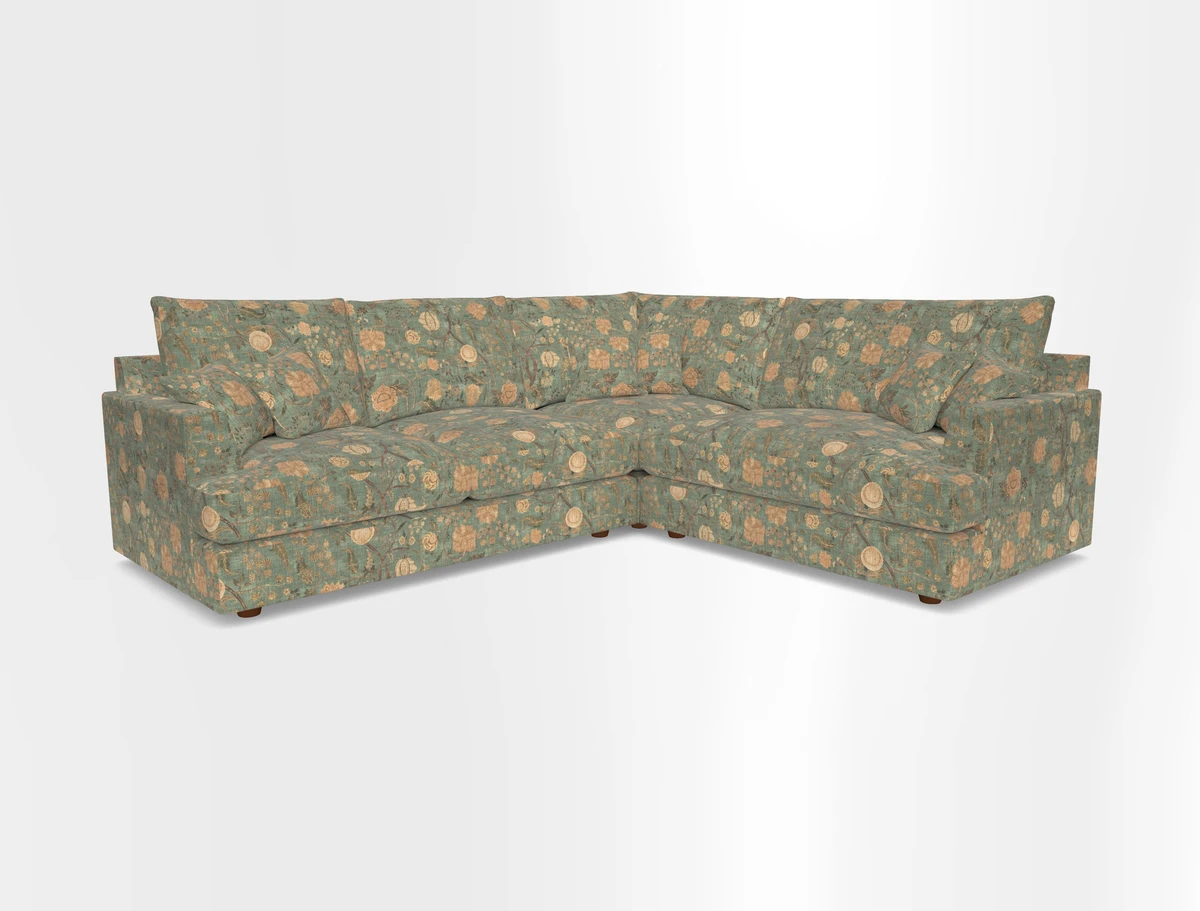 Slingsby Medium Fitted Cover Corner Unit LHF in Two Tone Plain Biscuit.  Loose cover version available