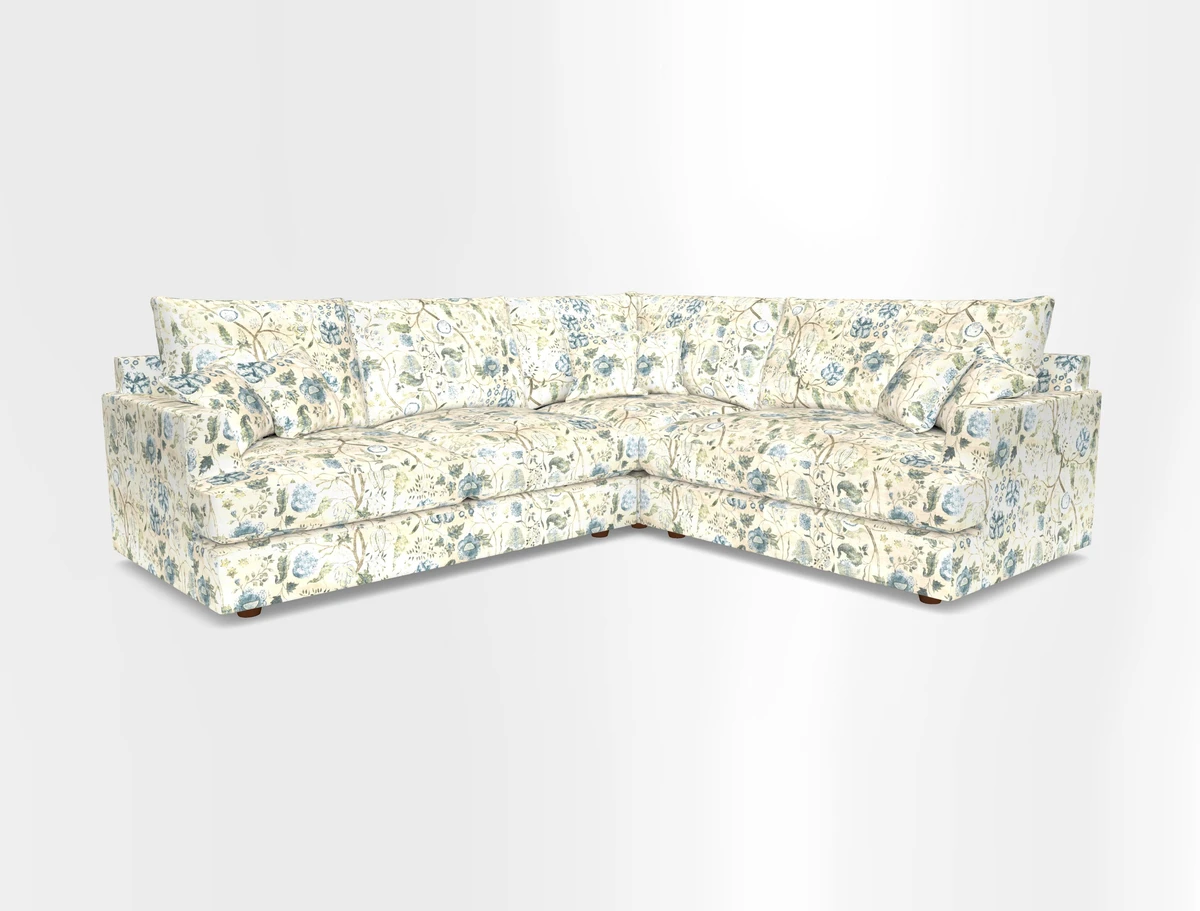 Slingsby Medium Fitted Cover Corner Unit LHF in Two Tone Plain Biscuit.  Loose cover version available