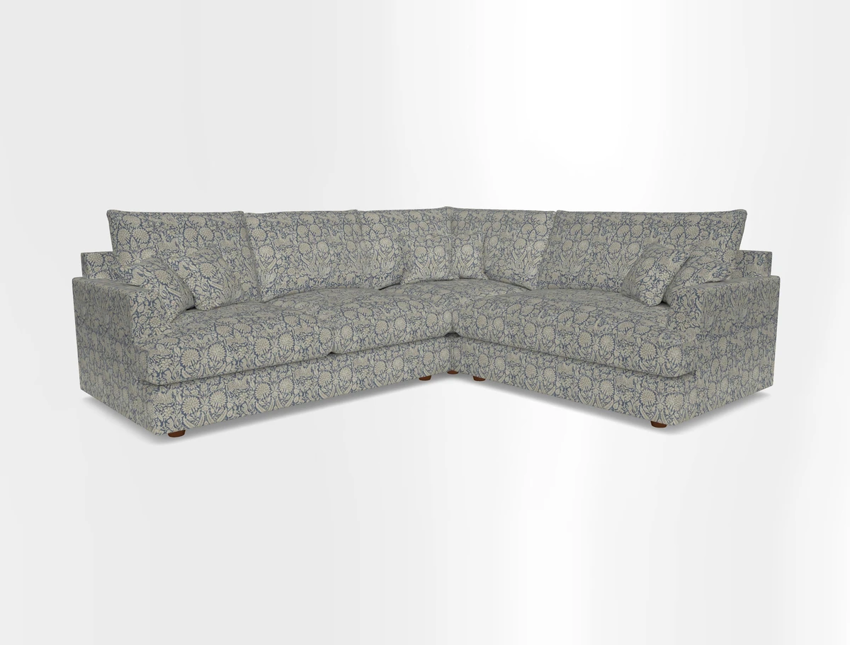 Slingsby Medium Fitted Cover Corner Unit LHF in Two Tone Plain Biscuit.  Loose cover version available