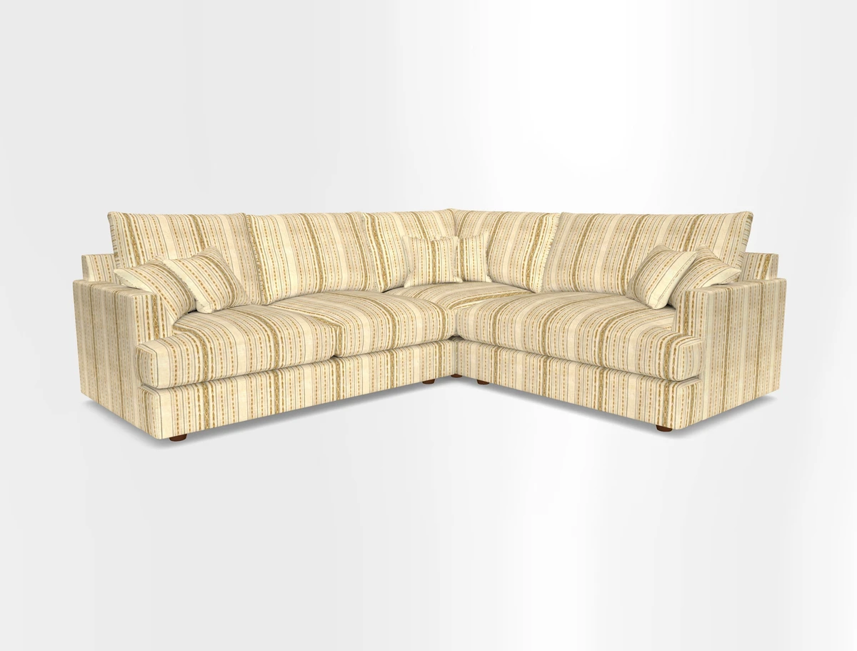 Slingsby Medium Fitted Cover Corner Unit LHF in Two Tone Plain Biscuit.  Loose cover version available