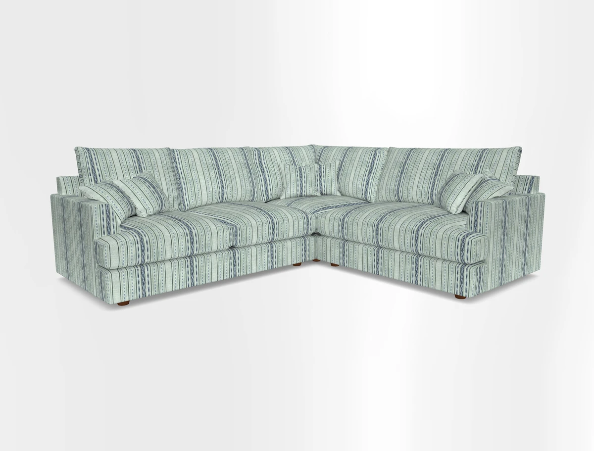 Slingsby Medium Fitted Cover Corner Unit LHF in Two Tone Plain Biscuit.  Loose cover version available
