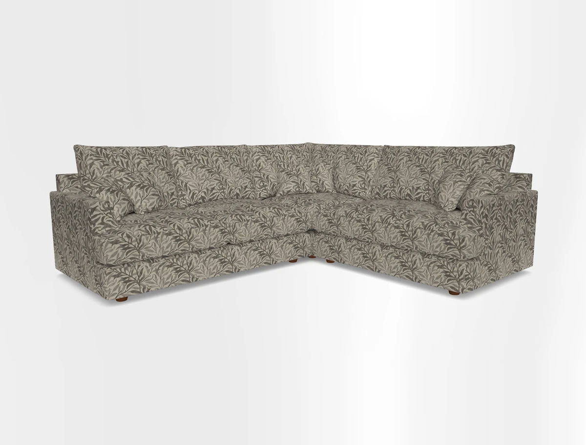Slingsby Medium Fitted Cover Corner Unit LHF in Two Tone Plain Biscuit.  Loose cover version available
