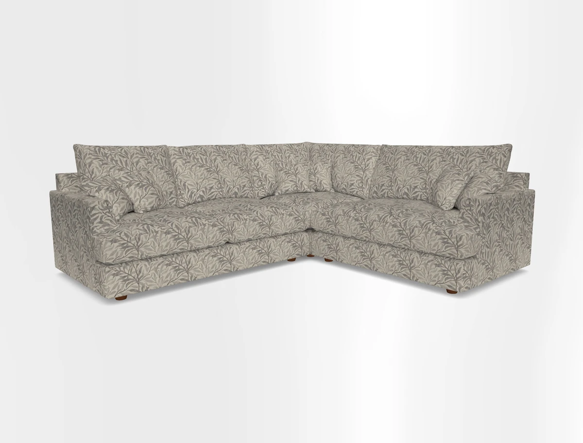 Slingsby Medium Fitted Cover Corner Unit LHF in Two Tone Plain Biscuit.  Loose cover version available